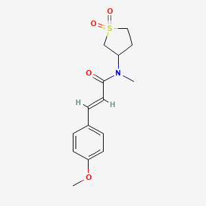 molecular formula C15H19NO4S B2631125 (E)-N-(1,1-dioxidotetrahydrothiophen-3-yl)-3-(4-methoxyphenyl)-N-methylacrylamide CAS No. 874594-55-5