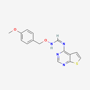 N-[(4-methoxyphenyl)methoxy]-N'-thieno[2,3-d]pyrimidin-4-ylmethanimidamide