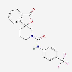 molecular formula C20H17F3N2O3 B2631134 3-oxo-N-(4-(trifluoromethyl)phenyl)-3H-spiro[isobenzofuran-1,3'-piperidine]-1'-carboxamide CAS No. 1797858-69-5