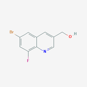 molecular formula C10H7BrFNO B2631138 (6-Bromo-8-fluoro-3-quinolyl)methanol CAS No. 2306262-04-2