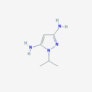 molecular formula C6H12N4 B2631140 1-(Methylethyl)pyrazole-3,5-diamine CAS No. 1247585-30-3