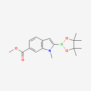 molecular formula C17H22BNO4 B2631146 1-Methyl-6-(methoxycarbonyl)indole-2-boronic acid pinacol ester CAS No. 2377610-60-9