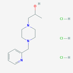 molecular formula C13H24Cl3N3O B2631149 1-(4-(Pyridin-2-ylmethyl)piperazin-1-yl)propan-2-ol trihydrochloride CAS No. 1396676-98-4