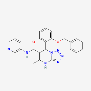 molecular formula C24H21N7O2 B2631155 7-(2-(benzyloxy)phenyl)-5-methyl-N-(pyridin-3-yl)-4,7-dihydrotetrazolo[1,5-a]pyrimidine-6-carboxamide CAS No. 681471-91-0
