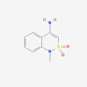 molecular formula C9H10N2O2S B2631161 4-amino-1-methyl-1H-2lambda6,1-benzothiazine-2,2-dione CAS No. 2241138-44-1