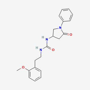 molecular formula C20H23N3O3 B2631164 1-(2-Methoxyphenethyl)-3-(5-oxo-1-phenylpyrrolidin-3-yl)urea CAS No. 894005-70-0