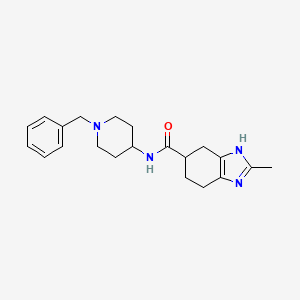 molecular formula C21H28N4O B2631165 N-(1-benzylpiperidin-4-yl)-2-methyl-4,5,6,7-tetrahydro-1H-benzo[d]imidazole-5-carboxamide CAS No. 2034451-98-2