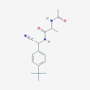 molecular formula C17H23N3O2 B2631168 2-Acetamido-N-[(4-tert-butylphenyl)-cyanomethyl]propanamide CAS No. 1385284-52-5