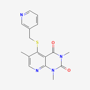 1,3,6-trimethyl-5-((pyridin-3-ylmethyl)thio)pyrido[2,3-d]pyrimidine-2,4(1H,3H)-dione