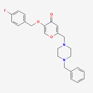 2-[(4-Benzylpiperazin-1-yl)methyl]-5-[(4-fluorophenyl)methoxy]pyran-4-one