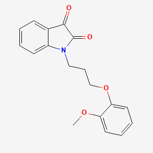 molecular formula C18H17NO4 B2631175 1-[3-(2-methoxyphenoxy)propyl]-2,3-dihydro-1H-indole-2,3-dione CAS No. 708294-21-7