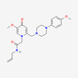 molecular formula C23H30N4O4 B2631178 N-烯丙基-2-(5-甲氧基-2-((4-(4-甲氧基苯基)哌嗪-1-基)甲基)-4-氧代吡啶-1(4H)-基)乙酰胺 CAS No. 921482-18-0