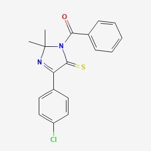 1-benzoyl-4-(4-chlorophenyl)-2,2-dimethyl-2,5-dihydro-1H-imidazole-5-thione