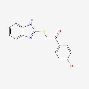 molecular formula C16H14N2O2S B2631184 2-(1H-benzimidazol-2-ylsulfanyl)-1-(4-methoxyphenyl)ethanone CAS No. 22794-86-1