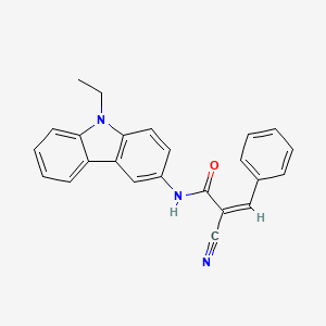 molecular formula C24H19N3O B2631192 (Z)-2-氰基-N-(9-乙基咔唑-3-基)-3-苯基丙-2-烯酰胺 CAS No. 876531-87-2
