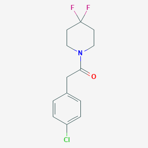molecular formula C13H14ClF2NO B2631197 2-(4-Chlorophenyl)-1-(4,4-difluoropiperidin-1-yl)ethanone CAS No. 2327246-27-3