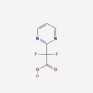 molecular formula C6H4F2N2O2 B2631202 2,2-Difluoro-2-pyrimidin-2-ylacetic acid CAS No. 1780749-50-9