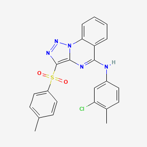 molecular formula C23H18ClN5O2S B2631210 N-(3-氯-4-甲基苯基)-3-[(4-甲基苯基)磺酰基][1,2,3]三唑并[1,5-a]喹唑啉-5-胺 CAS No. 866873-40-7