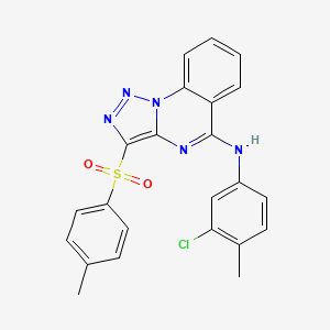 N-(3-CHLORO-4-METHYLPHENYL)-3-(4-METHYLBENZENESULFONYL)-[1,2,3]TRIAZOLO[1,5-A]QUINAZOLIN-5-AMINE