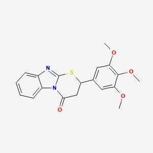 molecular formula C19H18N2O4S B2631213 2-(3,4,5-三甲氧基苯基)-2H-[1,3]噻嗪并[3,2-a]苯并咪唑-4(3H)-酮 CAS No. 326881-76-9