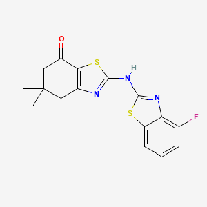 2-((4-fluorobenzo[d]thiazol-2-yl)amino)-5,5-dimethyl-5,6-dihydrobenzo[d]thiazol-7(4H)-one