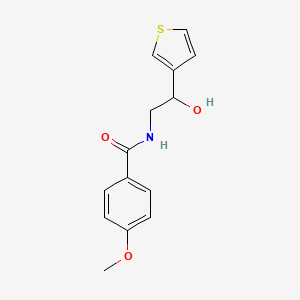 molecular formula C14H15NO3S B2631216 N-(2-羟基-2-(噻吩-3-基)乙基)-4-甲氧基苯甲酰胺 CAS No. 1257548-20-1