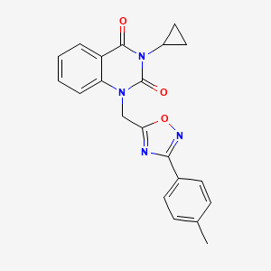 3-cyclopropyl-1-((3-(p-tolyl)-1,2,4-oxadiazol-5-yl)methyl)quinazoline-2,4(1H,3H)-dione