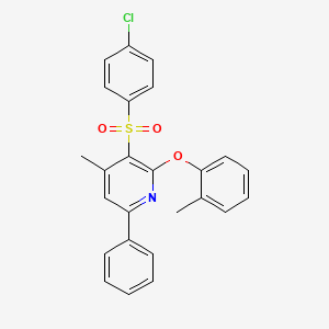 4-Chlorophenyl 4-methyl-2-(2-methylphenoxy)-6-phenyl-3-pyridinyl sulfone