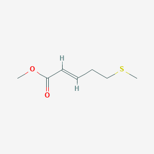molecular formula C7H12O2S B2631233 5-(Methylthio)-2-pentenoic acid methyl ester CAS No. 208463-13-2