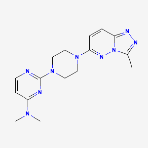 molecular formula C16H21N9 B2631234 N,N-dimethyl-2-(4-{3-methyl-[1,2,4]triazolo[4,3-b]pyridazin-6-yl}piperazin-1-yl)pyrimidin-4-amine CAS No. 2415628-37-2