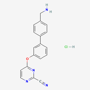 molecular formula C18H15ClN4O B2631244 Cysteine Protease inhibitor (hydrochloride) CAS No. 2197053-49-7