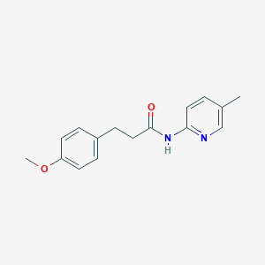 molecular formula C16H18N2O2 B263125 3-(4-methoxyphenyl)-N-(5-methylpyridin-2-yl)propanamide 