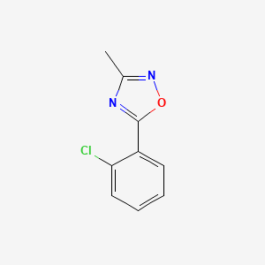 molecular formula C9H7ClN2O B2631256 5-(2-Chlorophenyl)-3-methyl-1,2,4-oxadiazole CAS No. 1120271-16-0