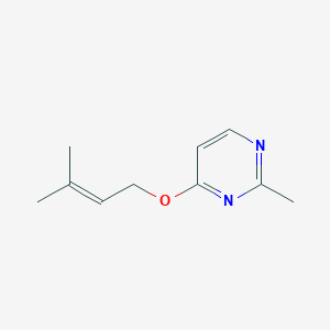molecular formula C10H14N2O B2631265 2-Methyl-4-(3-methylbut-2-enoxy)pyrimidine CAS No. 2380145-52-6