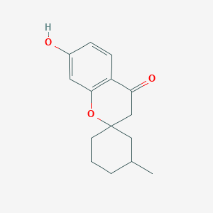 molecular formula C15H18O3 B2631271 7-hydroxy-3'-methylspiro[chromene-2,1'-cyclohexan]-4(3H)-one CAS No. 1269285-05-3