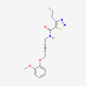 molecular formula C17H19N3O3S B2631276 N-(4-(2-甲氧基苯氧基)丁-2-炔-1-基)-4-丙基-1,2,3-噻二唑-5-甲酰胺 CAS No. 1426314-83-1