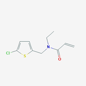 molecular formula C10H12ClNOS B2631283 N-[(5-chlorothiophen-2-yl)methyl]-N-ethylprop-2-enamide CAS No. 1183775-48-5