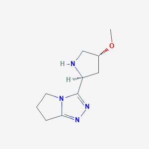 molecular formula C10H16N4O B2631294 3-((2S,4R)-4-Methoxypyrrolidin-2-yl)-6,7-dihydro-5H-pyrrolo[2,1-c][1,2,4]triazole CAS No. 2165594-71-6