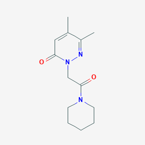 molecular formula C13H19N3O2 B2631295 5,6-Dimethyl-2-[2-oxo-2-(piperidin-1-yl)ethyl]-2,3-dihydropyridazin-3-one CAS No. 2199765-17-6
