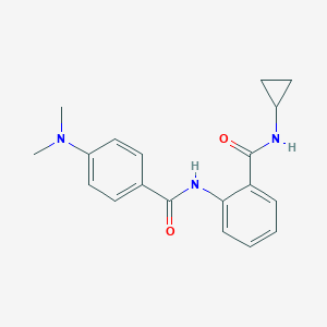 molecular formula C19H21N3O2 B263130 N~1~-cyclopropyl-2-{[4-(dimethylamino)benzoyl]amino}benzamide 