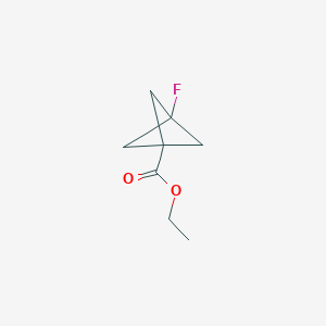 molecular formula C8H11FO2 B2631303 Ethyl 3-fluorobicyclo[1.1.1]pentane-1-carboxylate CAS No. 1935130-91-8