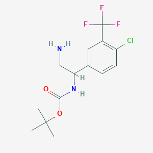 Tert-butyl N-[2-amino-1-[4-chloro-3-(trifluoromethyl)phenyl]ethyl]carbamate