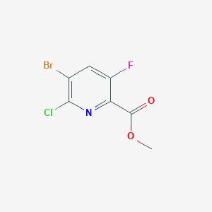 molecular formula C7H4BrClFNO2 B2631309 5-溴-6-氯-3-氟吡啶-2-甲酸甲酯 CAS No. 1211528-83-4