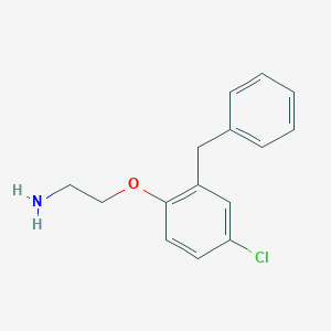 molecular formula C15H16ClNO B263131 2-(2-Benzyl-4-chlorophenoxy)ethanamine 