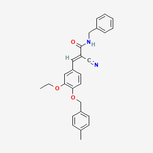 (E)-N-benzyl-2-cyano-3-[3-ethoxy-4-[(4-methylphenyl)methoxy]phenyl]prop-2-enamide