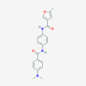 molecular formula C21H21N3O3 B263135 N-(4-{[4-(dimethylamino)benzoyl]amino}phenyl)-5-methyl-3-furamide 