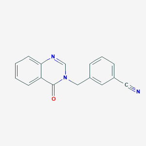 molecular formula C16H11N3O B263136 3-[(4-oxoquinazolin-3(4H)-yl)methyl]benzonitrile 