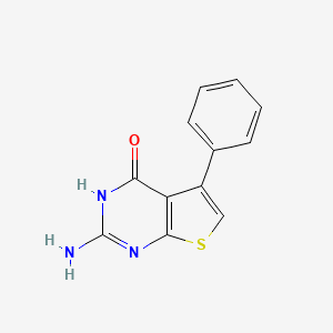 molecular formula C12H9N3OS B2631360 2-Amino-5-phenylthieno[2,3-d]pyrimidin-4(3H)-one CAS No. 900469-01-4