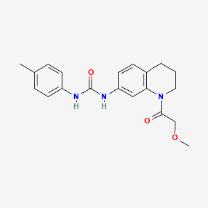 molecular formula C20H23N3O3 B2631366 1-(1-(2-甲氧基乙酰基)-1,2,3,4-四氢喹啉-7-基)-3-(对甲苯基)脲 CAS No. 1203153-28-9