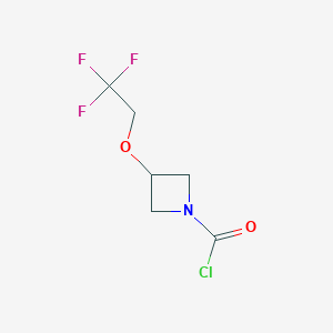 molecular formula C6H7ClF3NO2 B2631368 3-(2,2,2-三氟乙氧基)氮杂环丁烷-1-酰氯 CAS No. 2168682-37-7